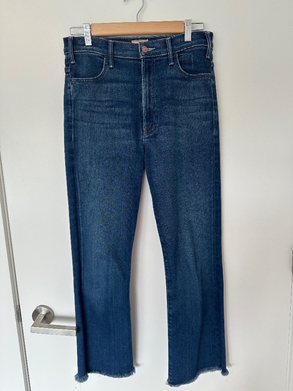 Mother Hustler Ankle Fray Jeans